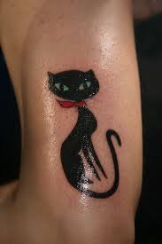 Black Cat Tribal Tattoo