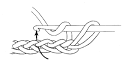 Learn to Crochet : Making a half double crochet (abbreviated hdc ...