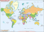 Mapa Del Mundo - World Map in Spanish