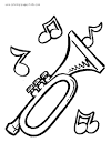 Trumpet coloring page