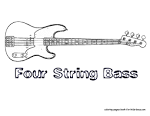 Bass Guitar coloring page