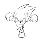 Coloriage Sonic Aux Jeux Olympiques a Imprimer Gratuit