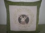 THROW PILLOW sham / cover 18x18 green Moose by DAWNSDECORANDMORE