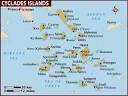 Map of Cyclades Islands