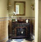 Great Single White Marble Sink And Bronze Arc Faucet Brown Gloss ...