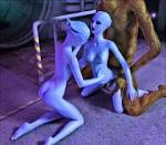Alien sappho escort girls fuck a coldhearted coarse dong beast in