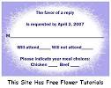Wedding RSVP Example - RSVP Wording