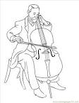 Cello coloring page