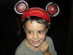 ... he tried on a Mickey-ear hat done up like Lightening McQueen, ... - j-lightening
