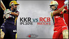 Live Cricket Score, Kolkata Knight Riders vs Royal Challengers.
