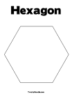Hexagon coloring page