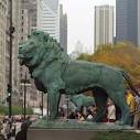 Art Institute of Chicago: bronze lions in front of the Art ...