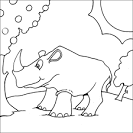 Rhino coloring page