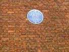 Conductor Sir Malcolm Sargent's blue plaque in Albert Hall Mansions, SW7. - via Daymix