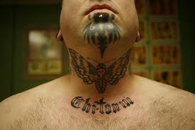 Chest Writing Tattoo