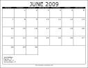 2009 Calendar Template