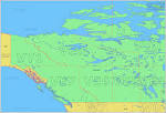 Amateur Radio Prefix Map of Western Canada