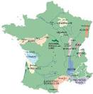 Map of french wines