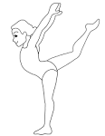 Gymnastics coloring page
