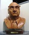 Bust of Cas Walker at the