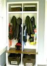 White Entryway Storage Units