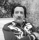 Salvador Dali in the garden of