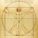 Geometrical construction of the Vitruvian Man by Leonardo da Vinci
