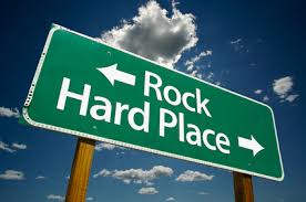 Between a rock and a hard place