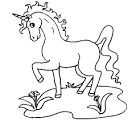 Unicorn coloring page