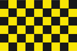 3 X 5 Foot Black & Yellow Checkered Flag