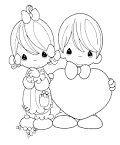 Precious Moments coloring page