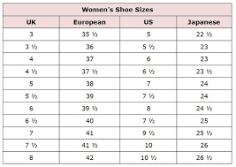 Clothing Size Conversion Charts