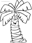 Trees coloring page