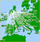 Aer Lingus route map - Europe
