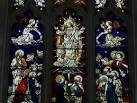 SE2684 : Stained Glass window behind the Altar of Snape Castle Chapel - via Daymix