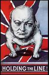 Winston Bulldog Holding The Line - Vintage Propaganda Posters ...