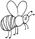 Bee coloring page