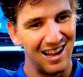 This is what Eli Manning's face looks like when discussing Brandon Stokely's
