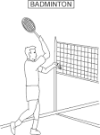 Badminton coloring page