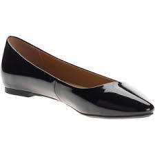 City Classified Women Casual Flat Shoes Pointy Toe Shiny Black ...