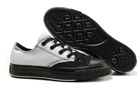 Converse All Star White Black Low Top Canvas Shoes - Cheap ...