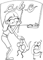 Teacher coloring page