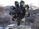 Aircrew Memorial. This a radial engine recovered from a Wellington aircraft - via Daymix