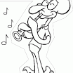 Clarinet coloring page