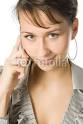 attractive young woman calling by cellular phone