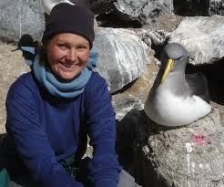 Lorna Deppe CREDIT: University of Canterbury. Endangered albatrosses under pressure due to commercial fishing, UC researcher says - 600-Lorna%20Deppe