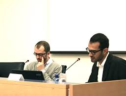 Fourth Day of Works. First Session. Luigi Fassi. Luigi Fassi (left) and Jorge Munguìa (right) during the discussion - sofia-hernandez-chong-cuy-con-luigi-fassi-e-jorge-munguia