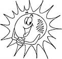 Sun coloring page