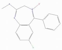 Chlordiazepoxide has the following structural formula:
