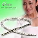 pure titanium necklace with germanium beads